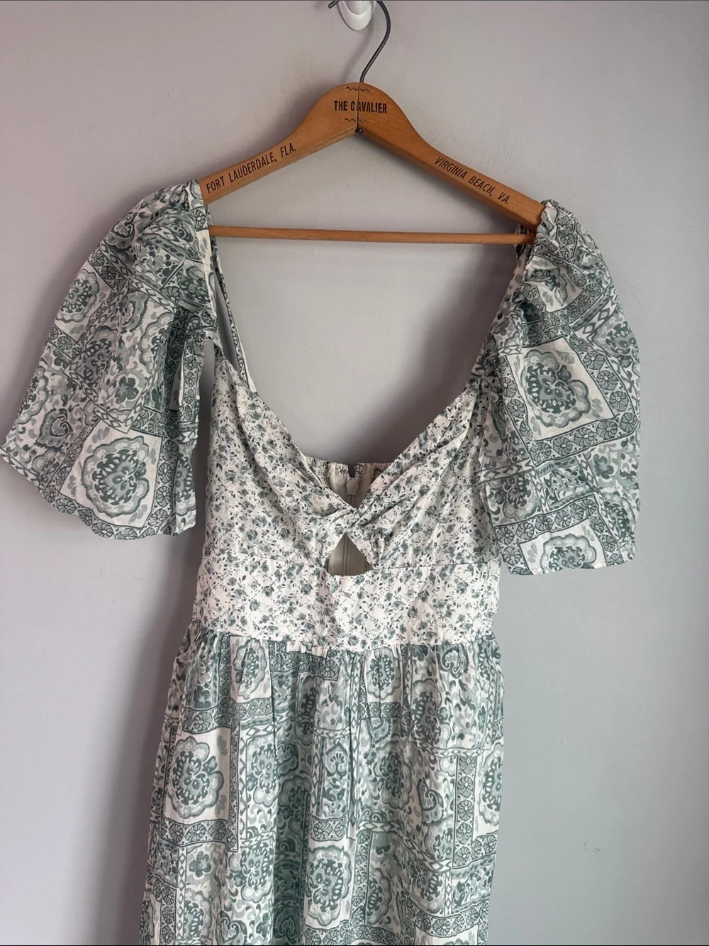 NEW Abercrombie & Fitch Green Floral Patchwork Maxi Dress MP